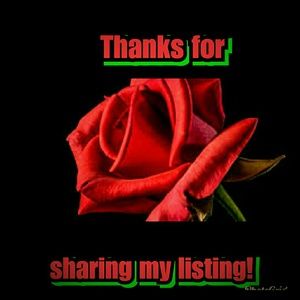 THANK YOU FOR SHARING MY LISTING!
